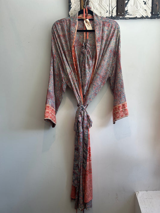 Upcycled Sari Robe - Long #S5