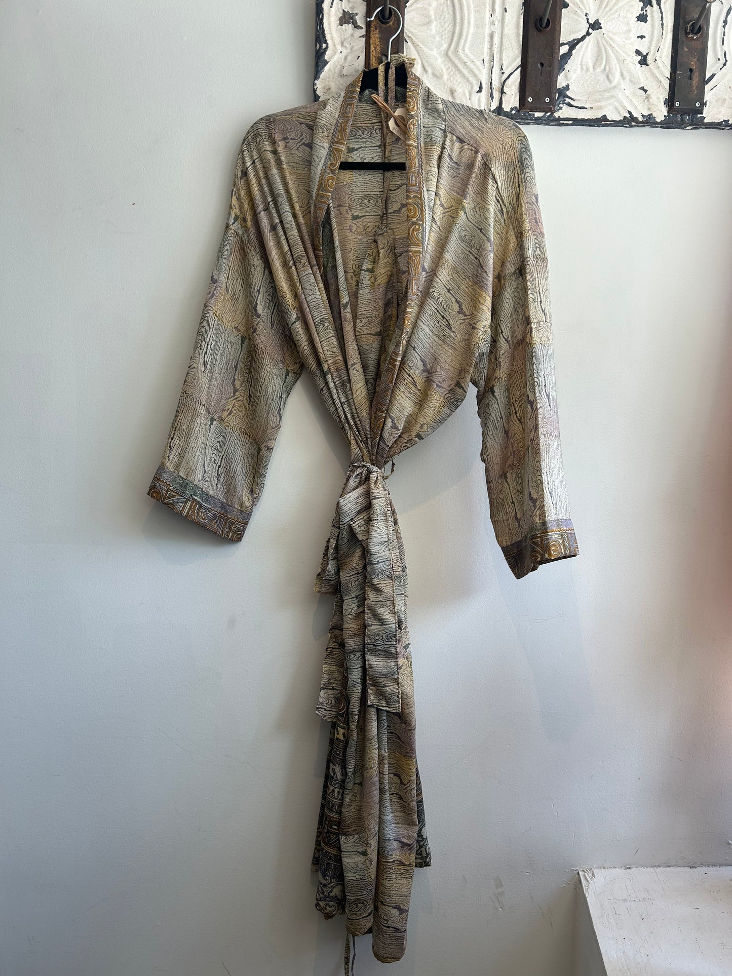 Upcycled Sari Robe - Long #S8