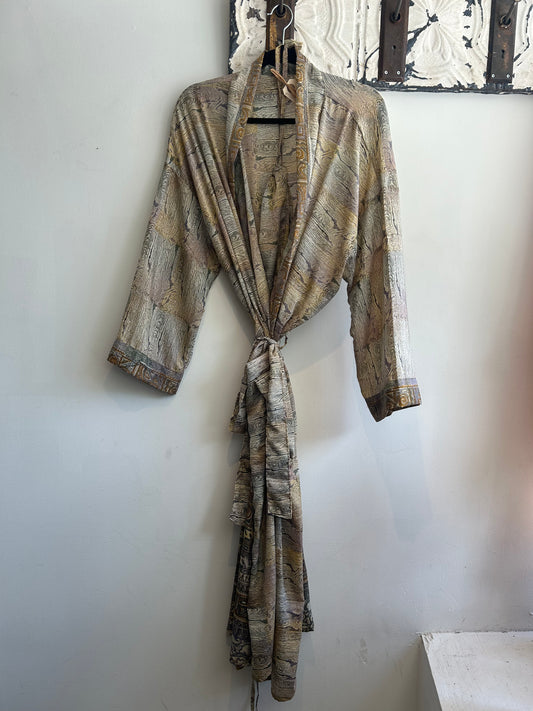 Upcycled Sari Robe - Long #S8