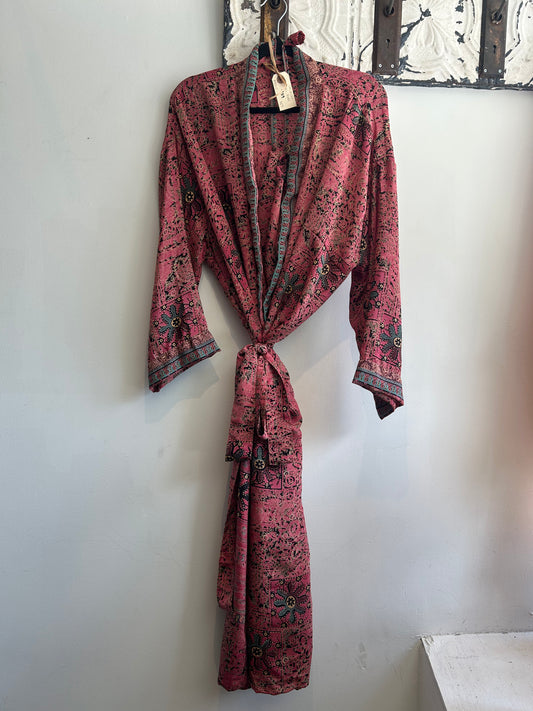 Upcycled Sari Robe - Long #S9