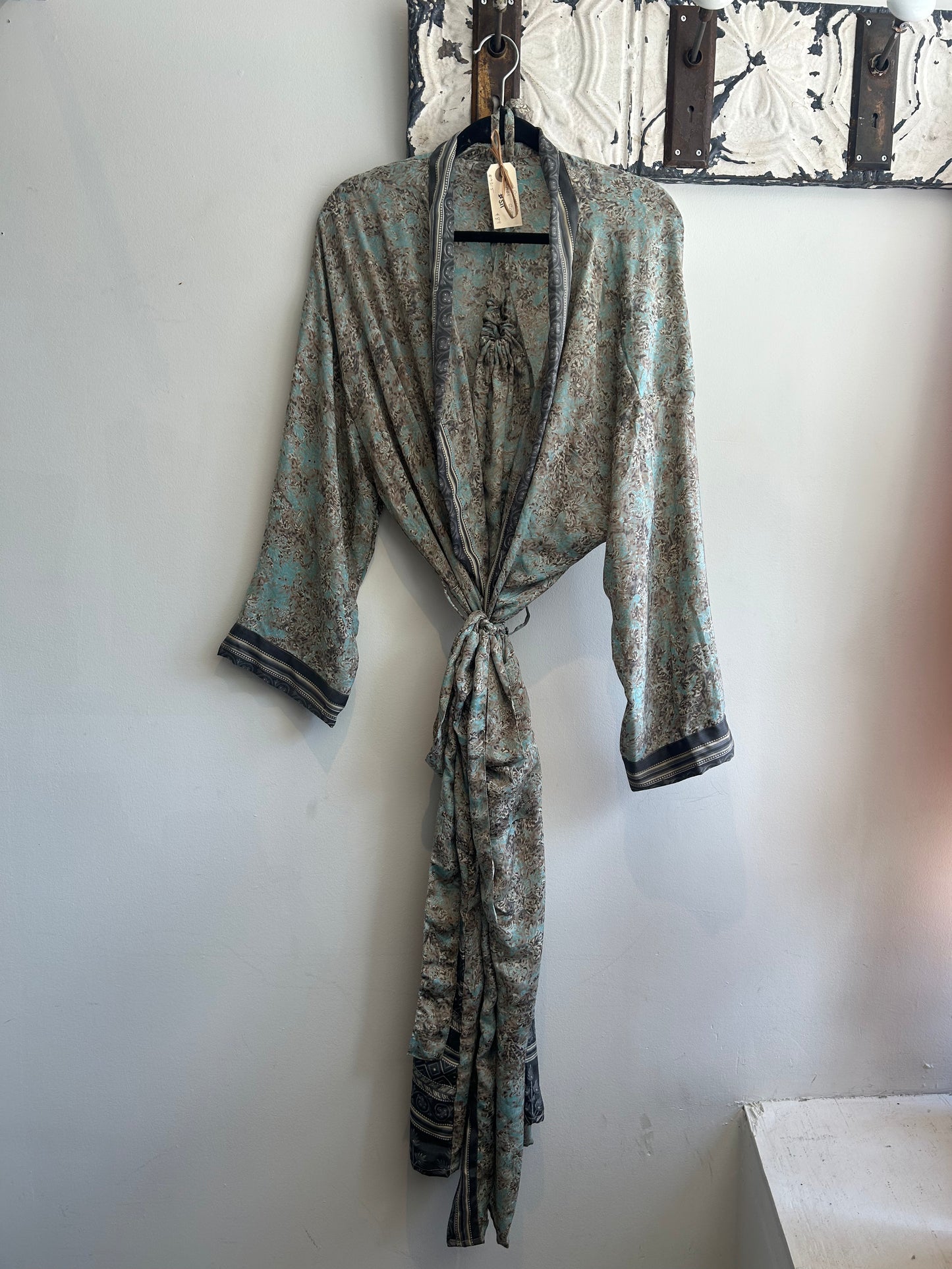 Upcycled Sari Robe - Long #S11