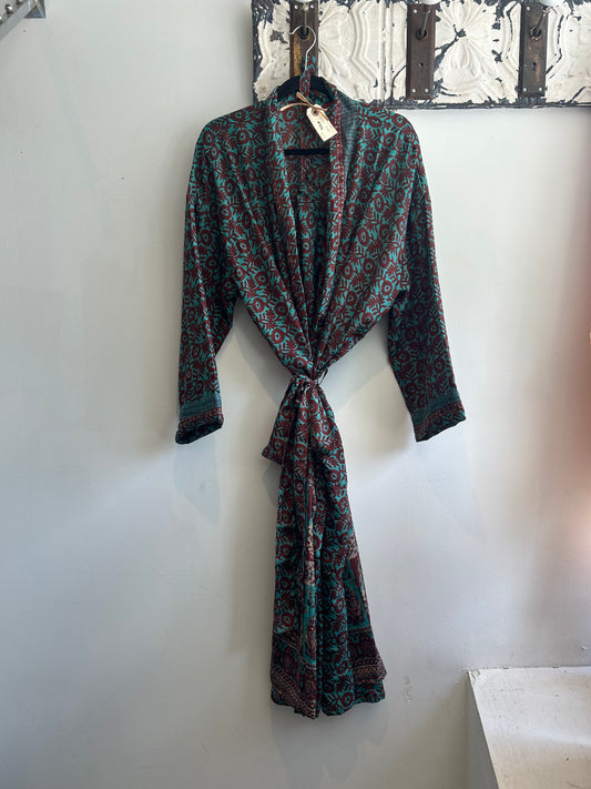 Upcycled Sari Robe - Long #S12