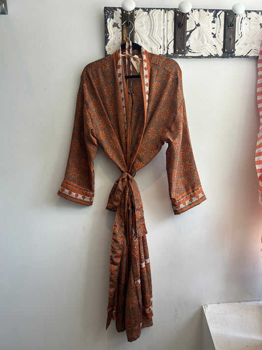 Upcycled Sari Robe - Long #S13