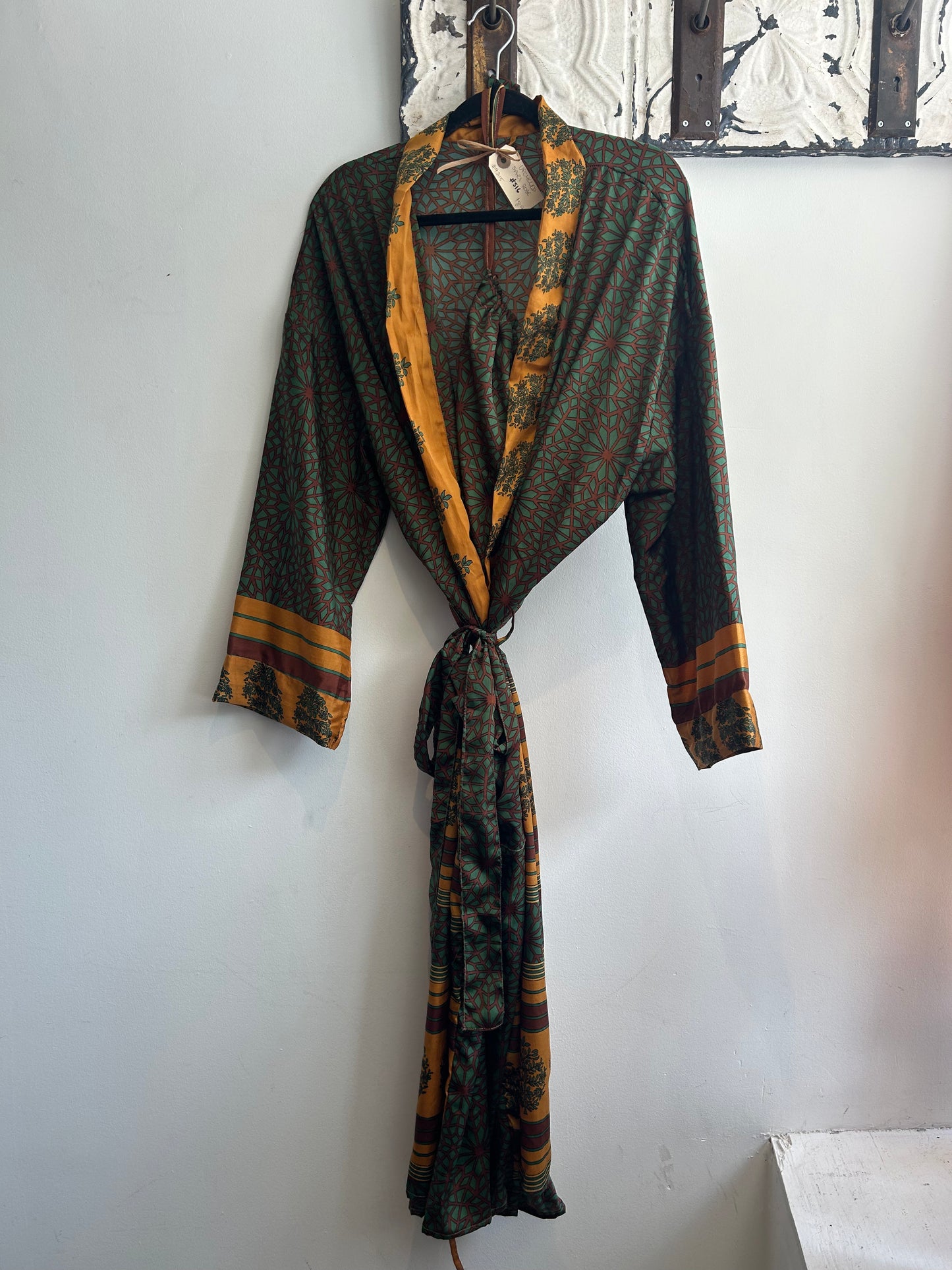 Upcycled Sari Robe - Long #S16