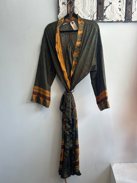 Upcycled Sari Robe - Long #S16