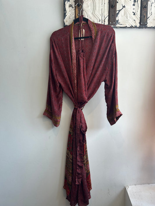 Upcycled Sari Robe - Long #S18
