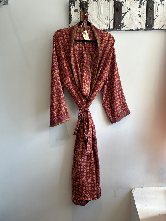 Upcycled Sari Robe - Long #S19