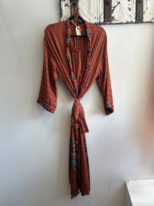 Upcycled Sari Robe - Long #S20
