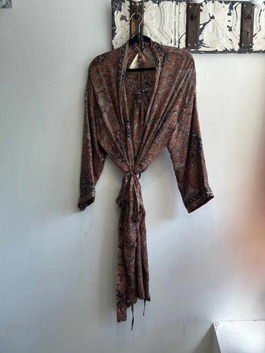 Upcycled Sari Robe - Long #S26
