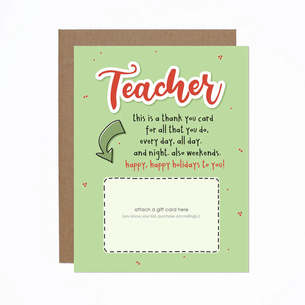 Carolyn Draws Card - Teacher Gift Card