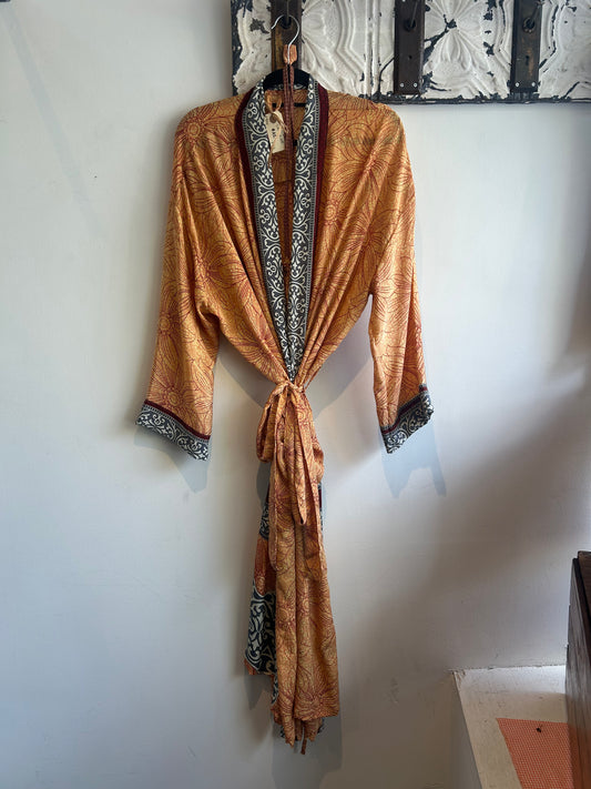 Upcycled Sari Robe - Long #A2
