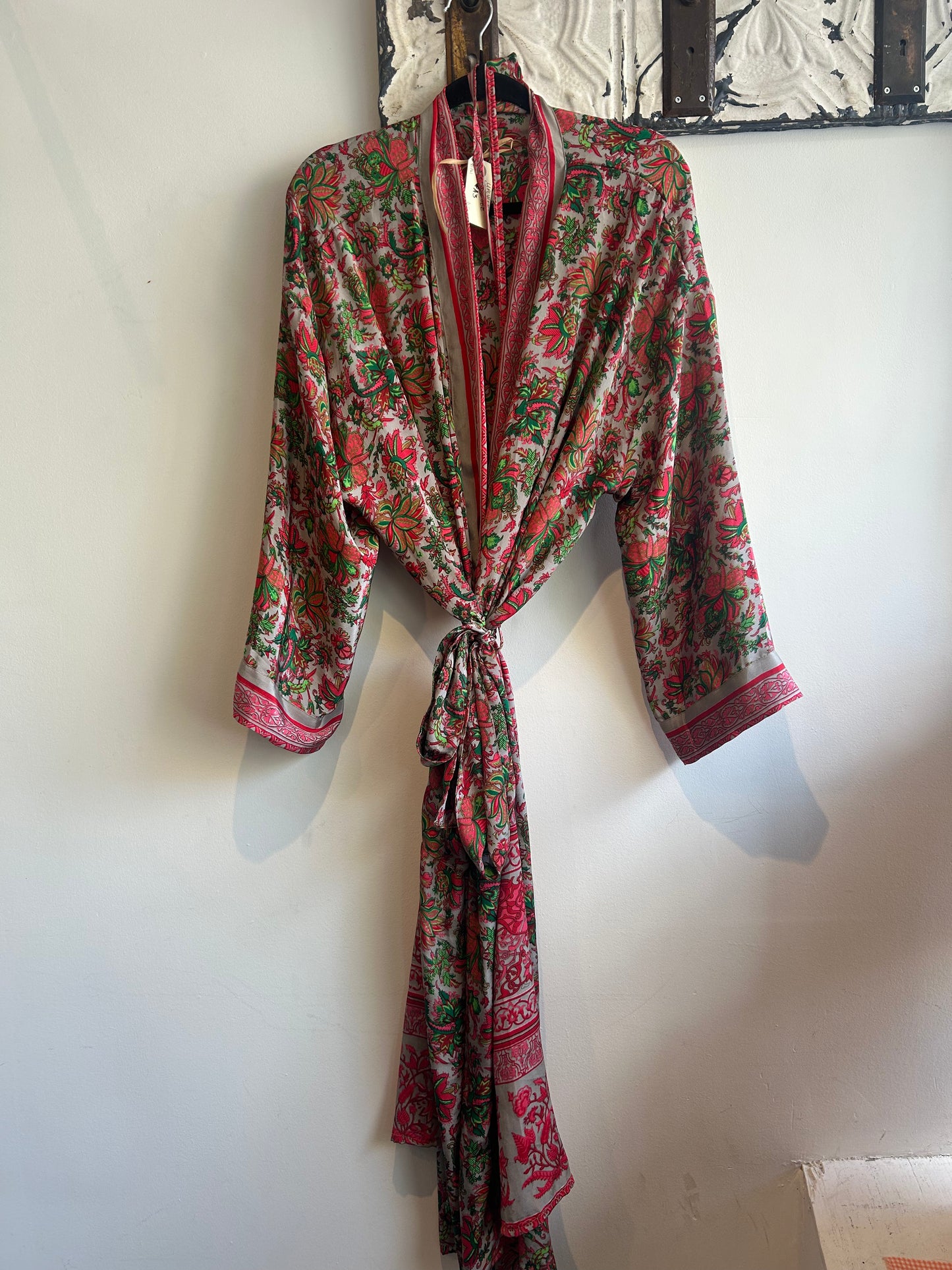 Upcycled Sari Robe - Long #A3