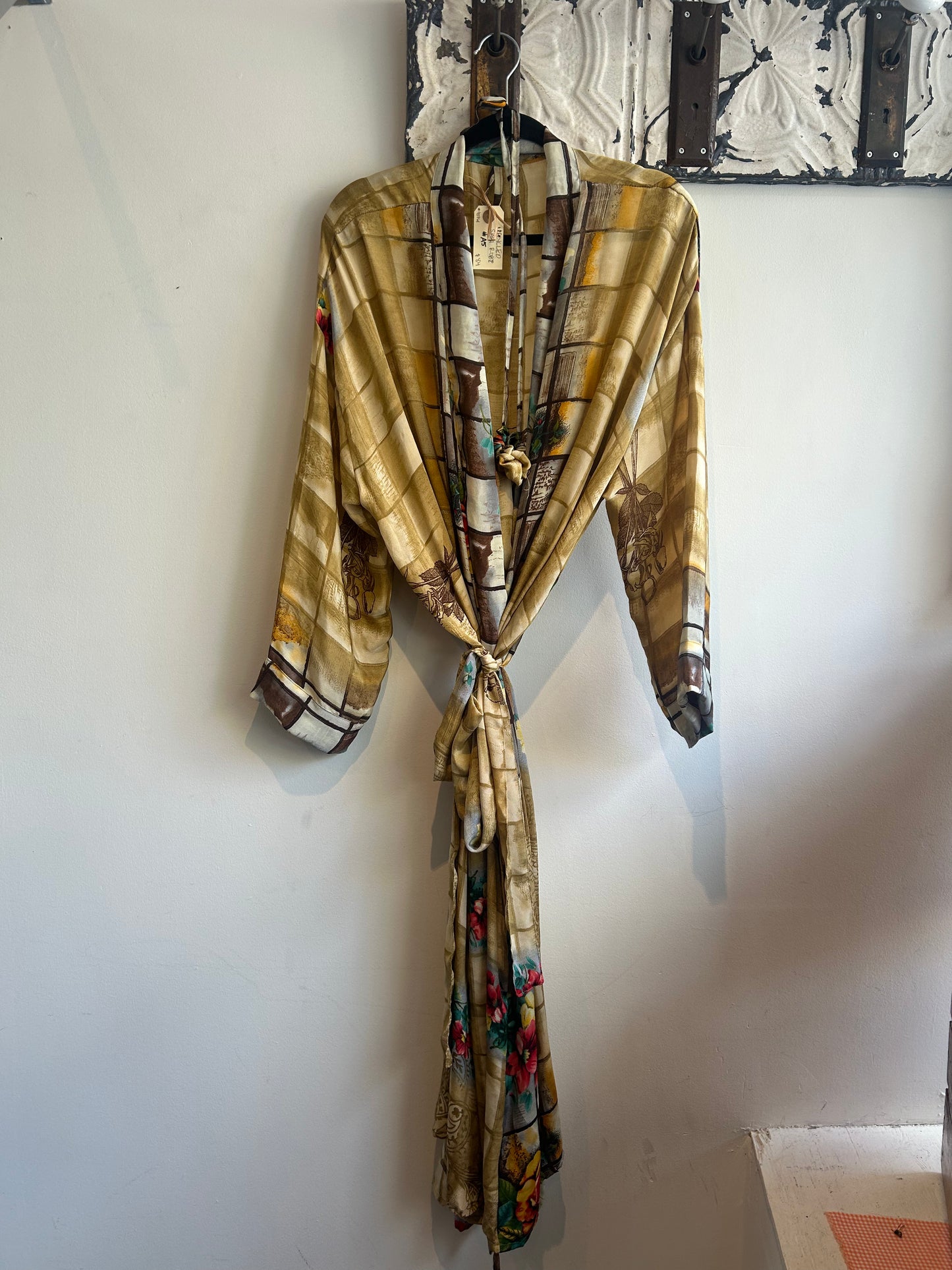 Upcycled Sari Robe - Long #A5