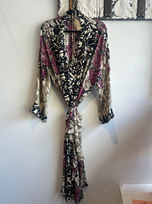 Upcycled Sari Robe - Long #A6