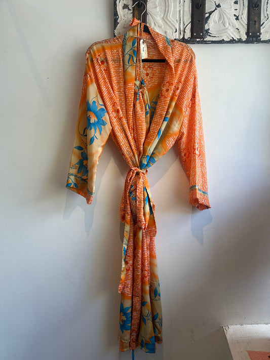 Upcycled Sari Robe - Long #A8