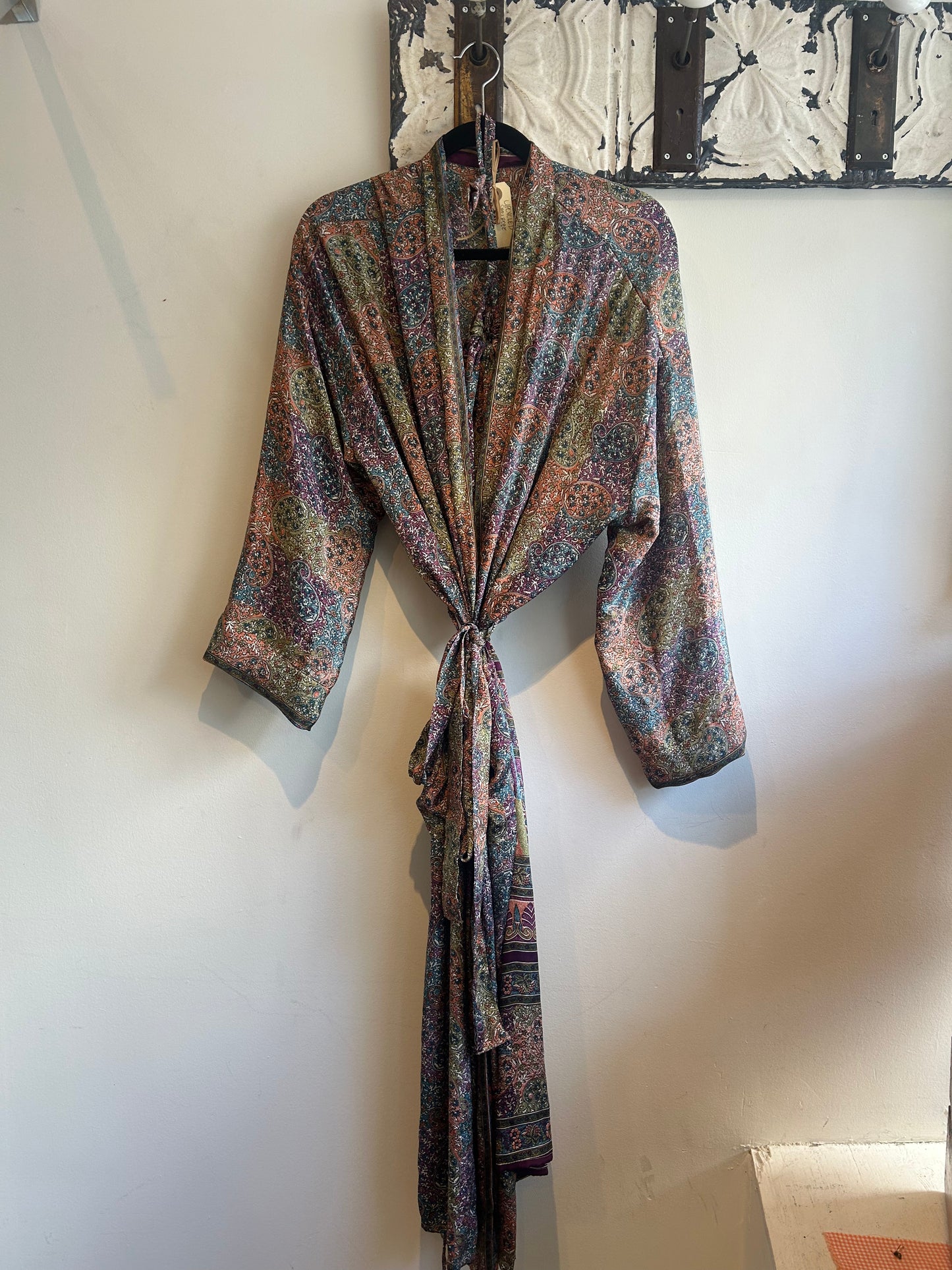 Upcycled Sari Robe - Long #A12