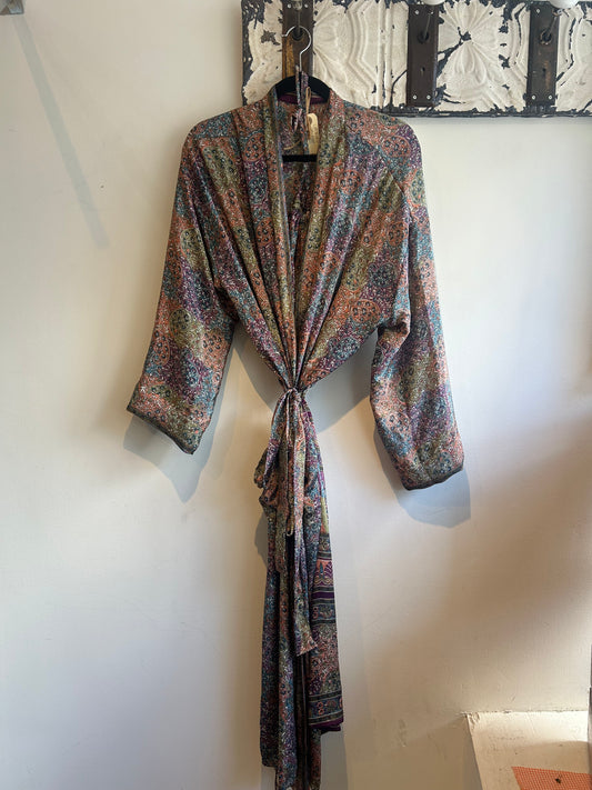 Upcycled Sari Robe - Long #A12