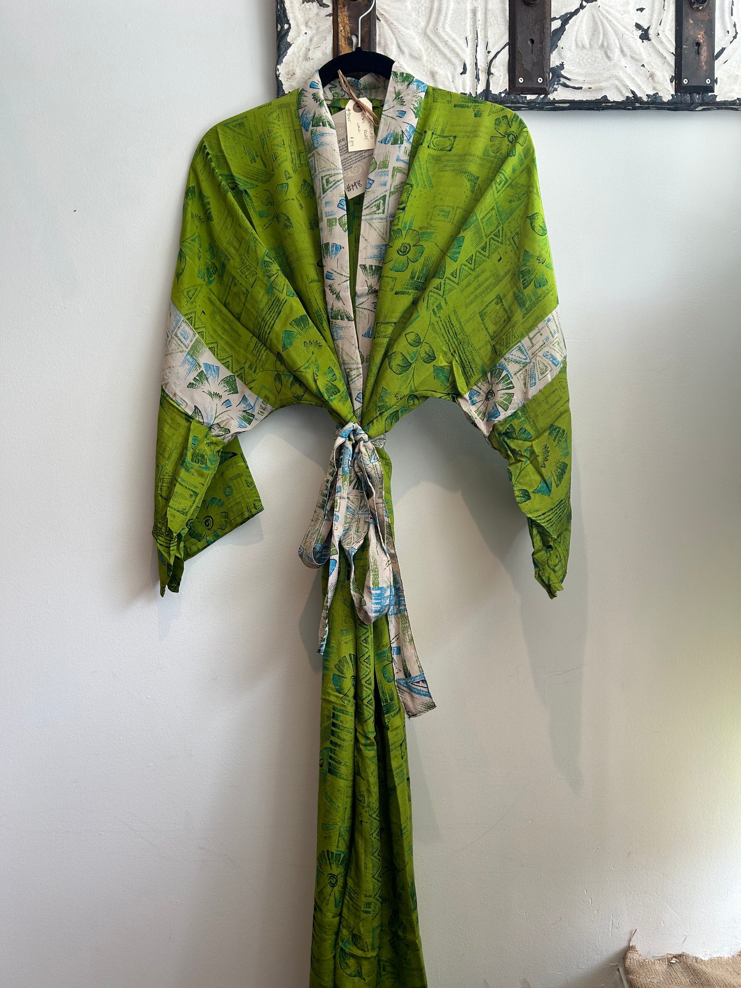 Upcycled Sari Robe - Long #M8