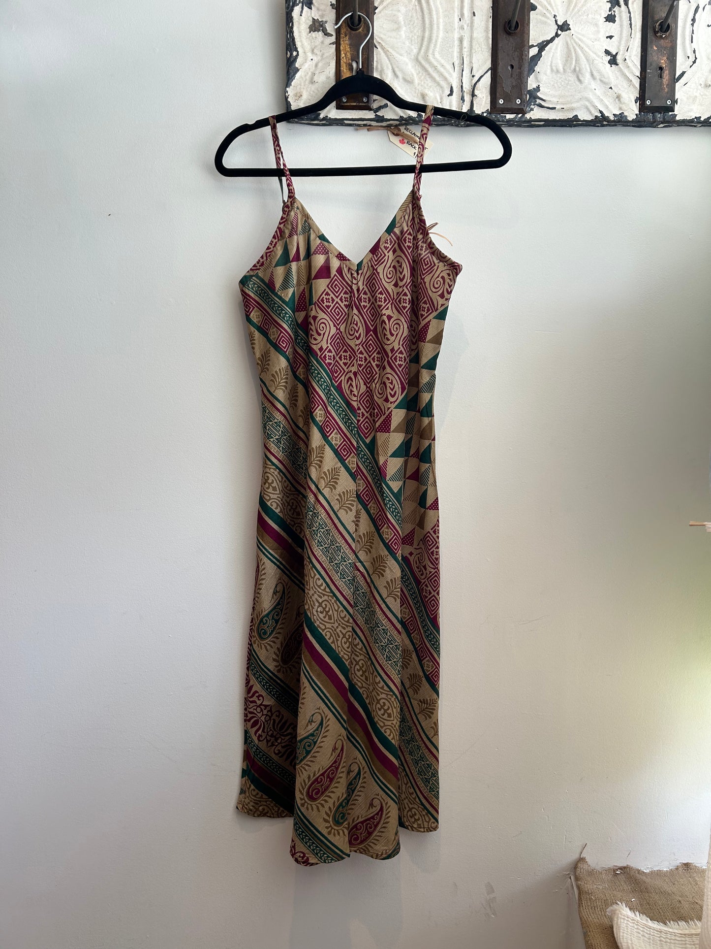 Upcycled Sari Slip Dress - #S1