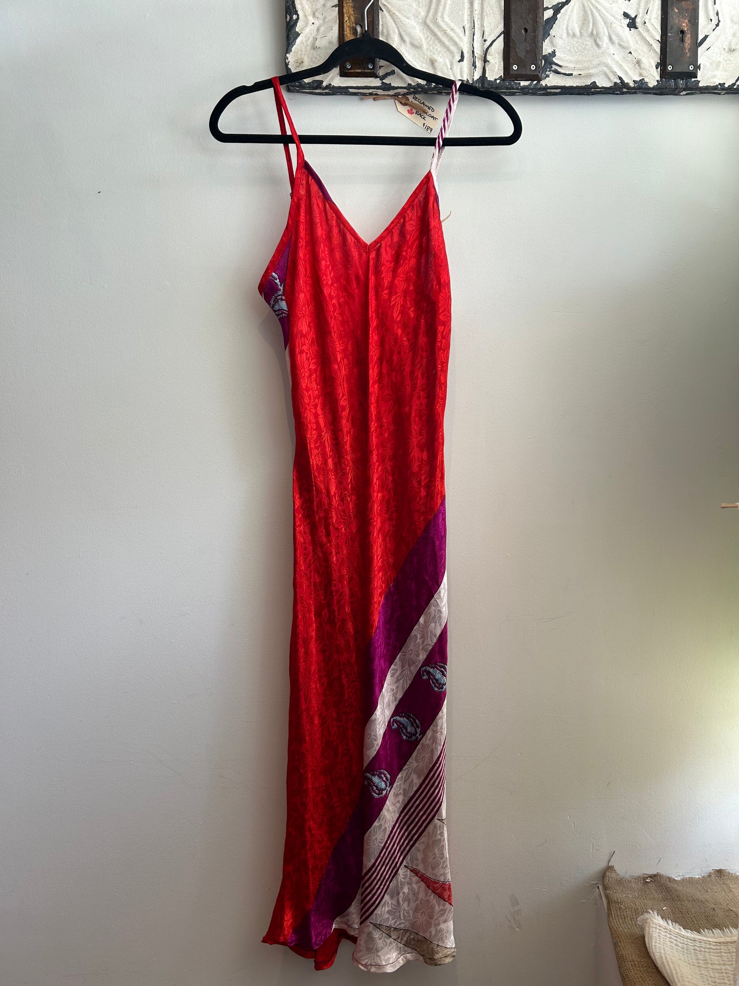 Upcycled Sari Slip Dress - #S3