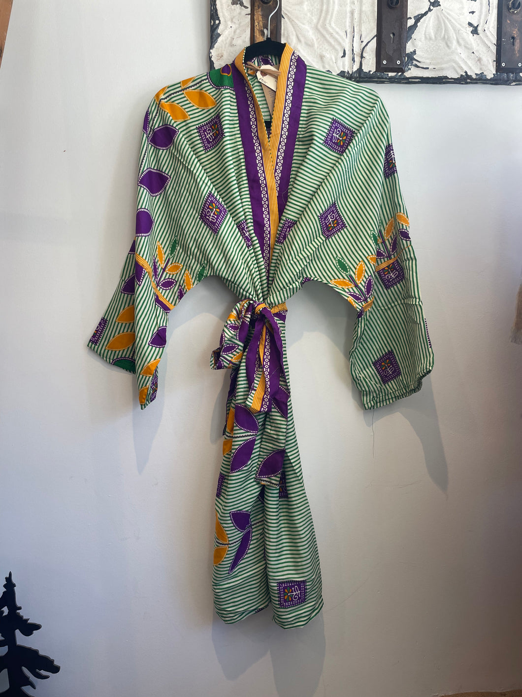 Upcycled Sari Robe - Short #N1