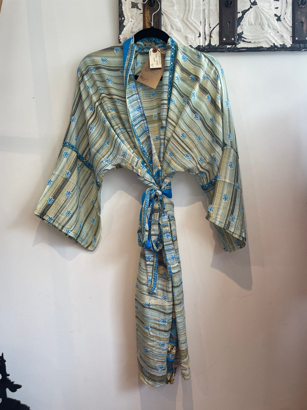Upcycled Sari Robe - Short #N17