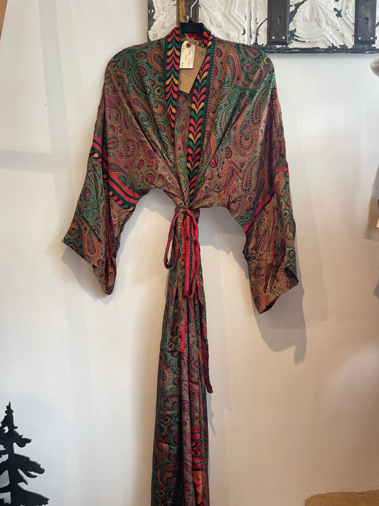 Upcycled Sari Robe - Long #N29