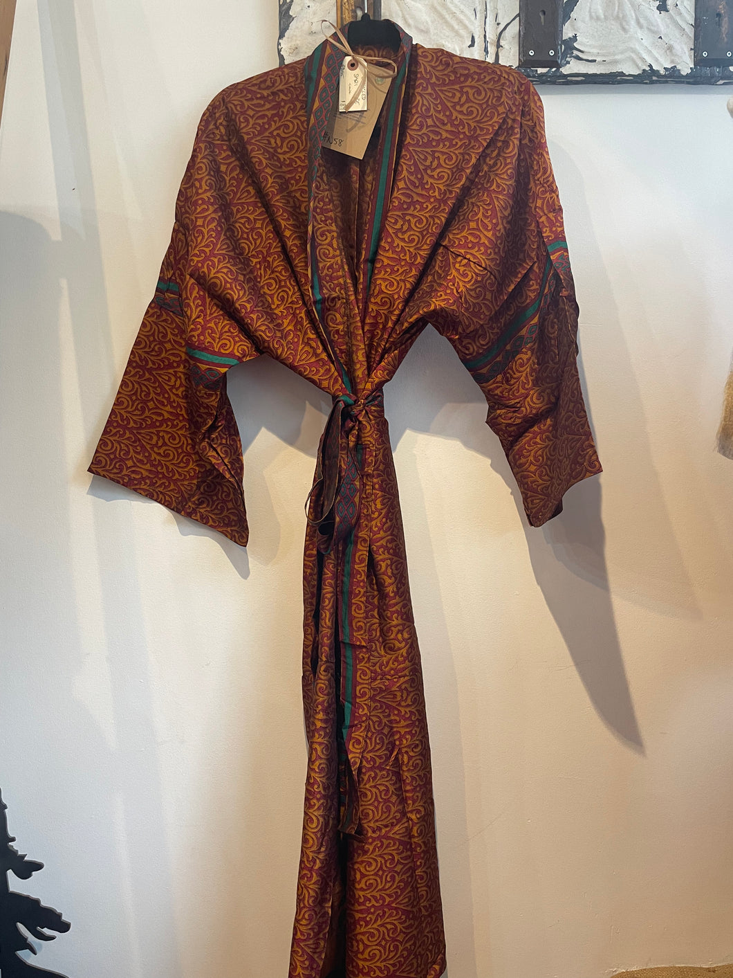 Upcycled Sari Robe - Long #N58
