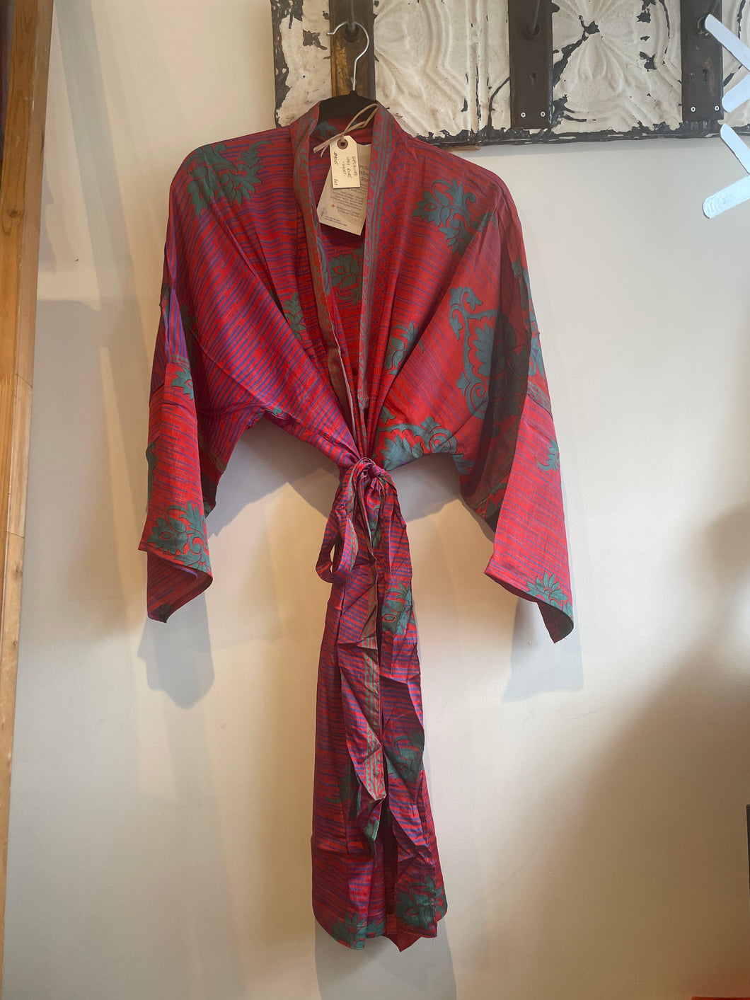 Upcycled Sari Robe - Short #D1
