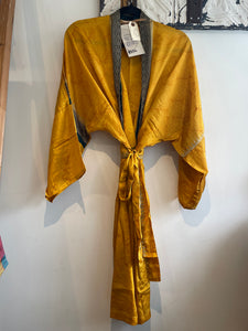Upcycled Sari Robe - Short #D36