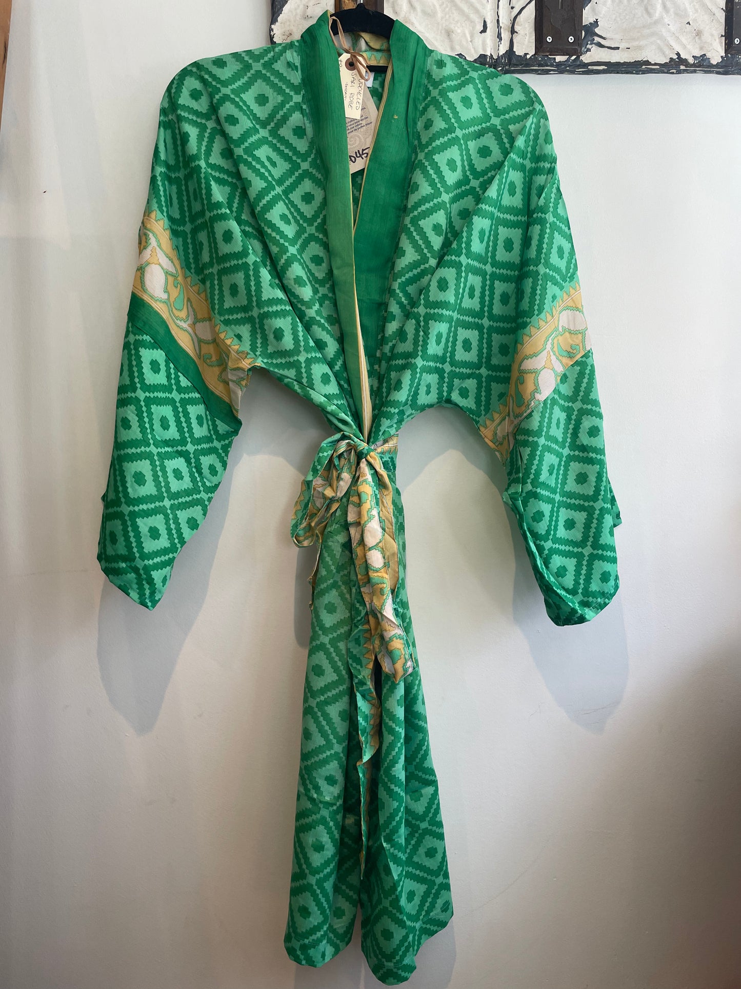 Upcycled Sari Robe - Short #D45
