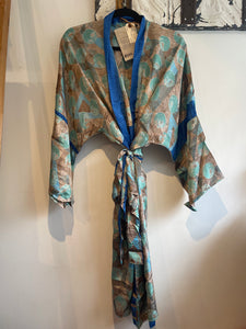 Upcycled Sari Robe - Short #D50