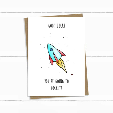 Baun Bon Card - Good Luck Rocket