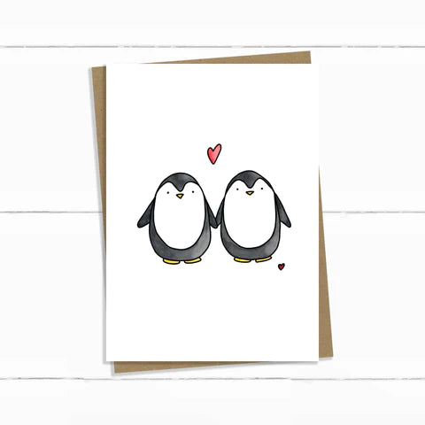 Baun Bon Cards - Penguins In Love
