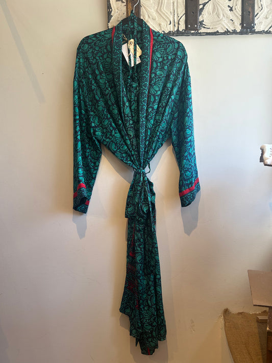 Upcycled Sari Robe - Long #C2