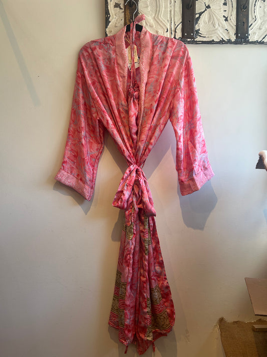 Upcycled Sari Robe - Long #C3