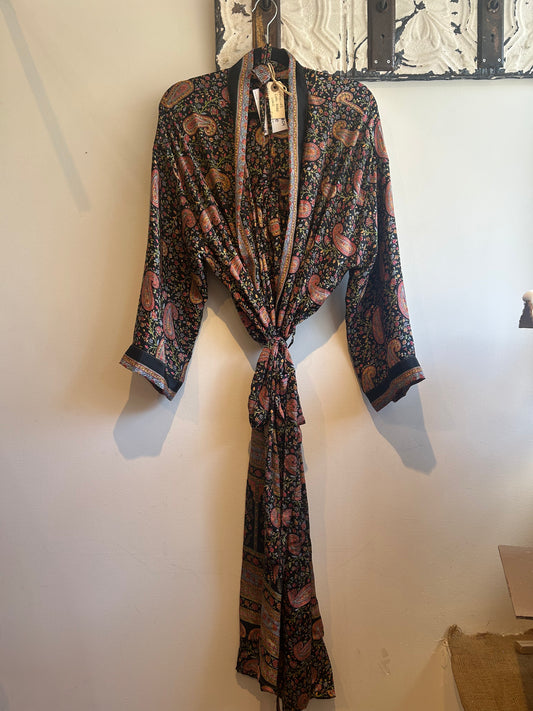 Upcycled Sari Robe - Long #C4