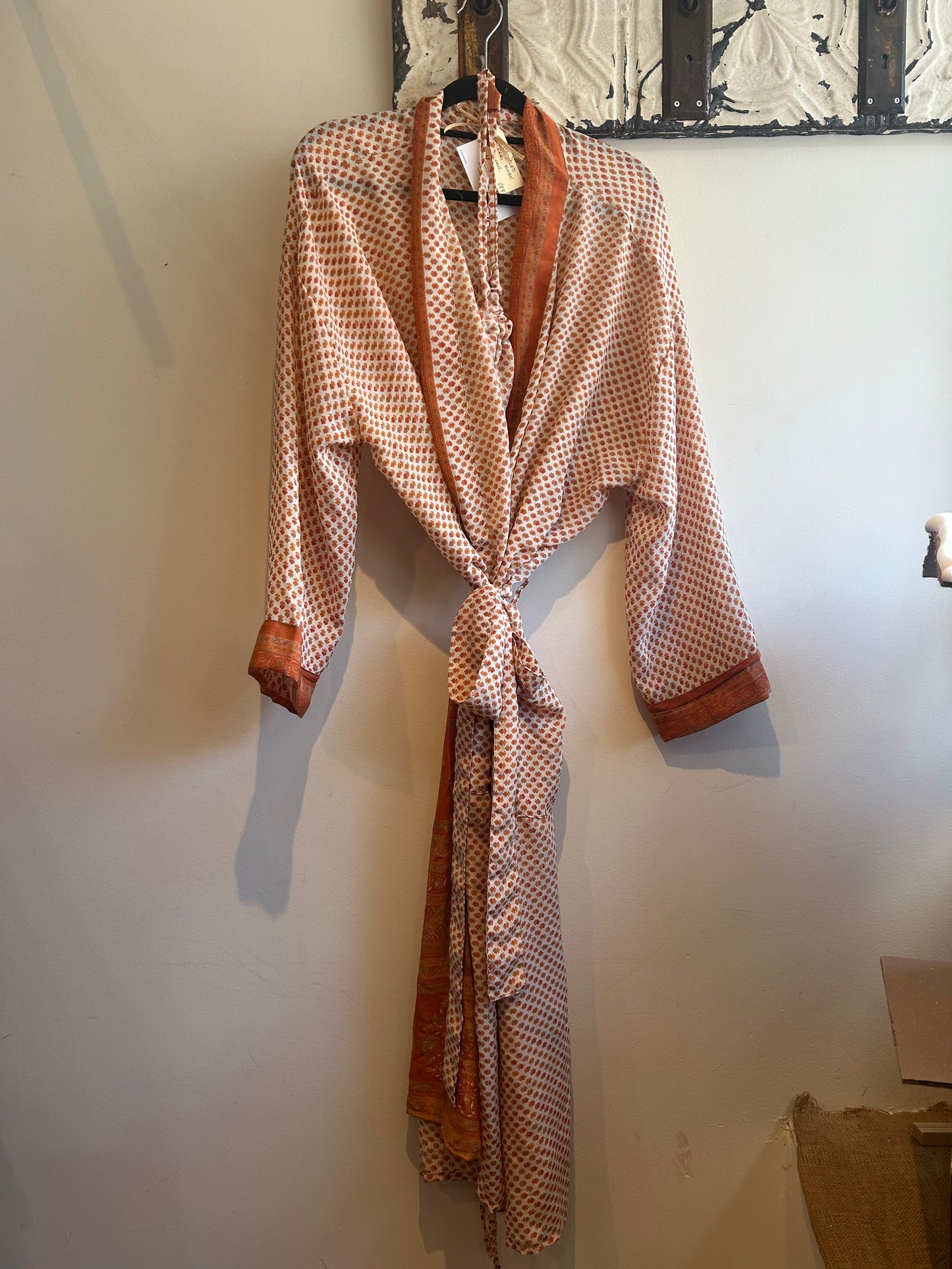 Upcycled Sari Robe - Long #C6