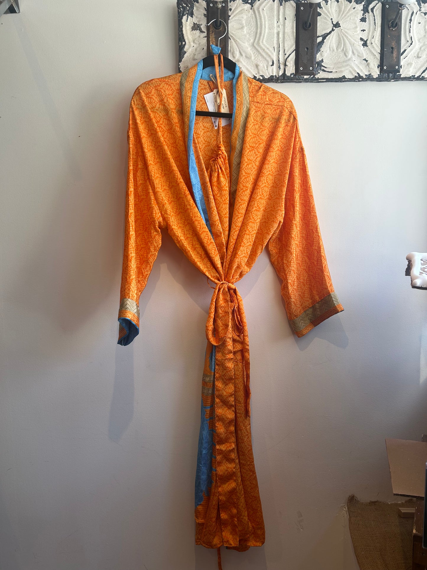 Upcycled Sari Robe - Long #C9