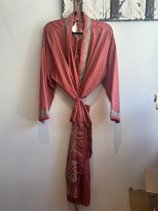 Upcycled Sari Robe - Long #C10