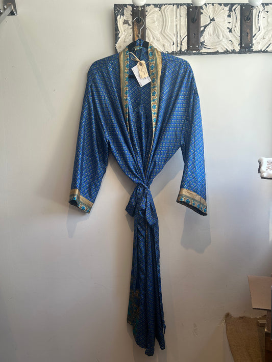 Upcycled Sari Robe - Long #C11