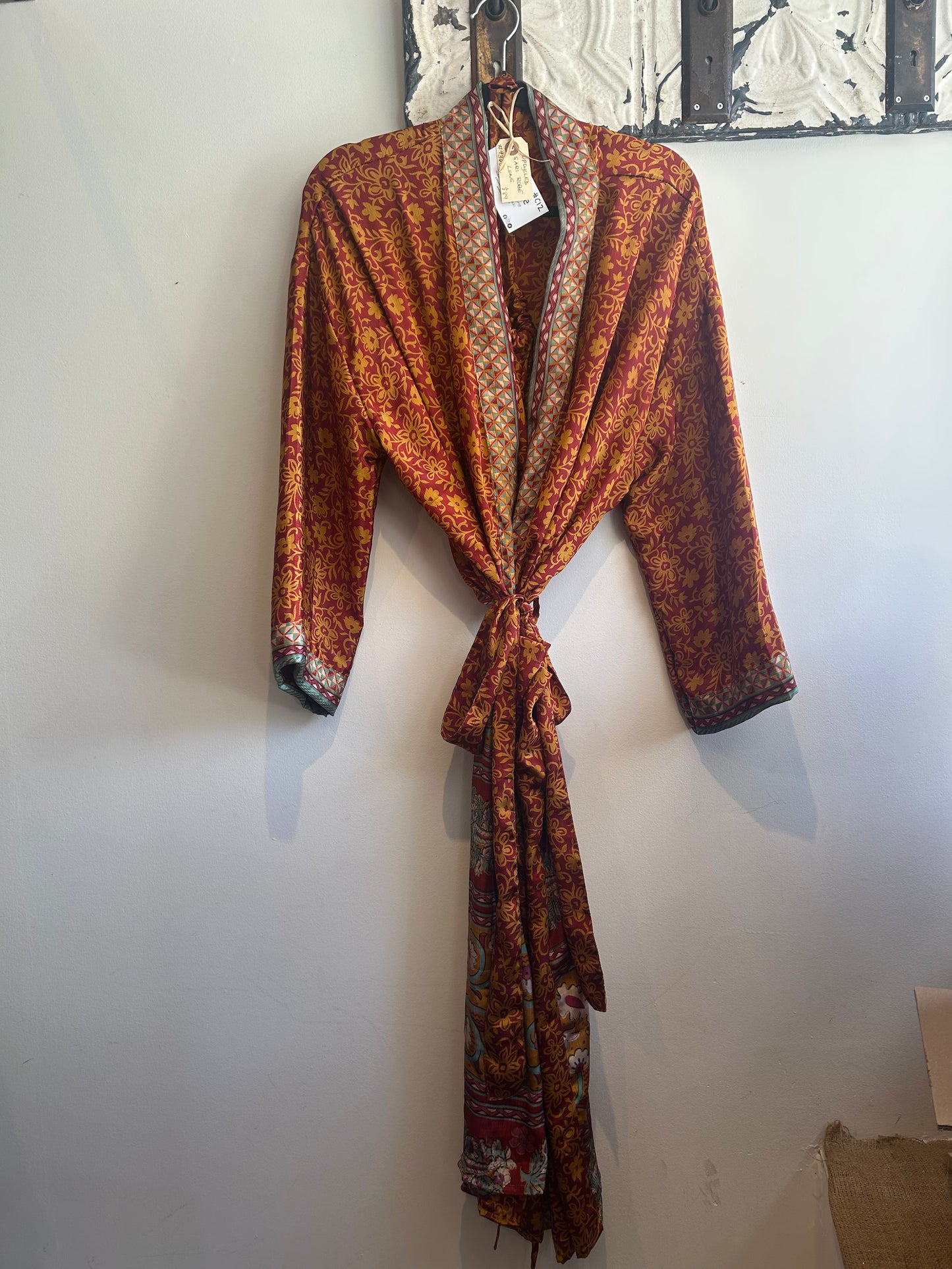 Upcycled Sari Robe - Long #C12