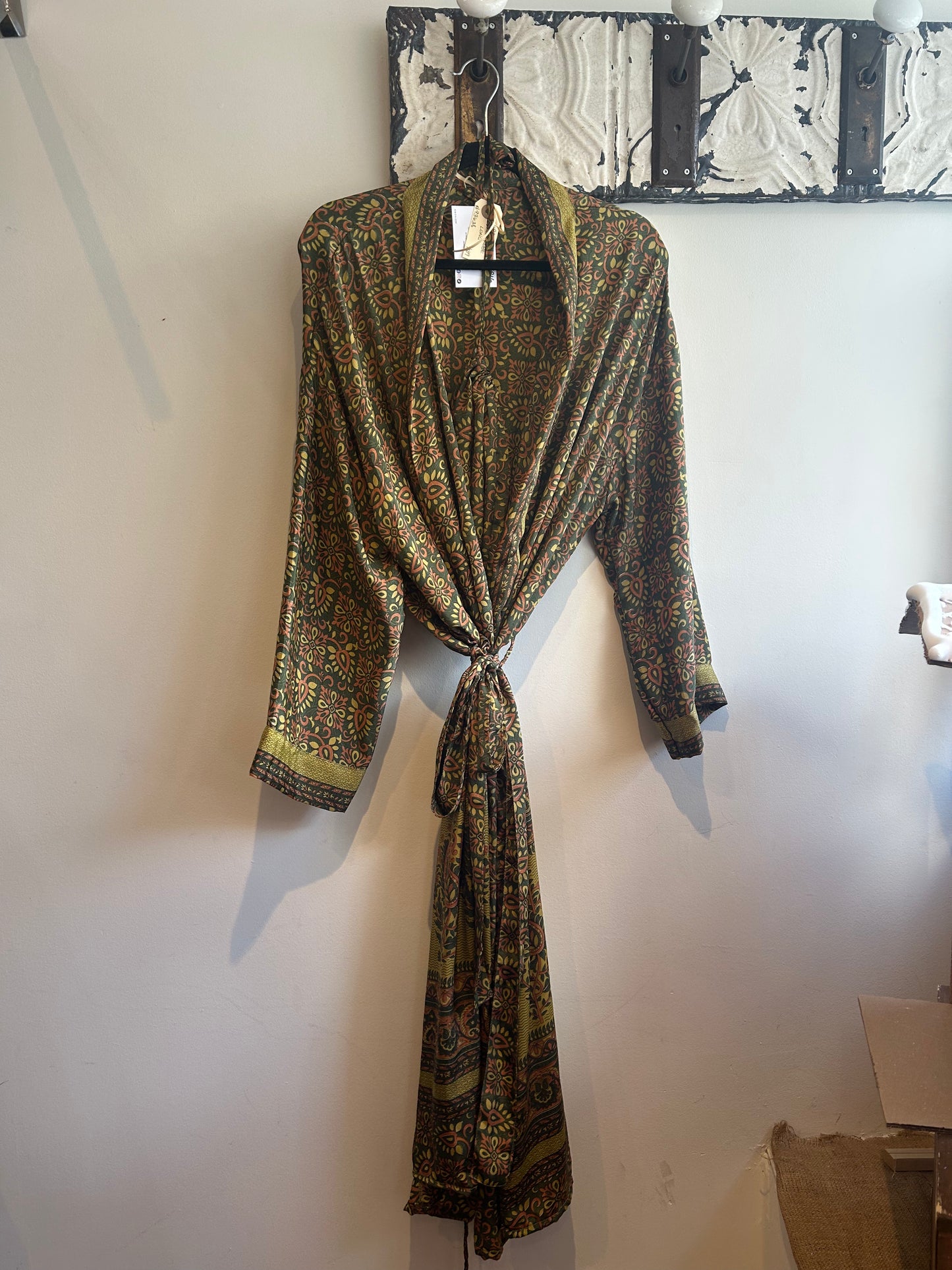 Upcycled Sari Robe - Long #C16