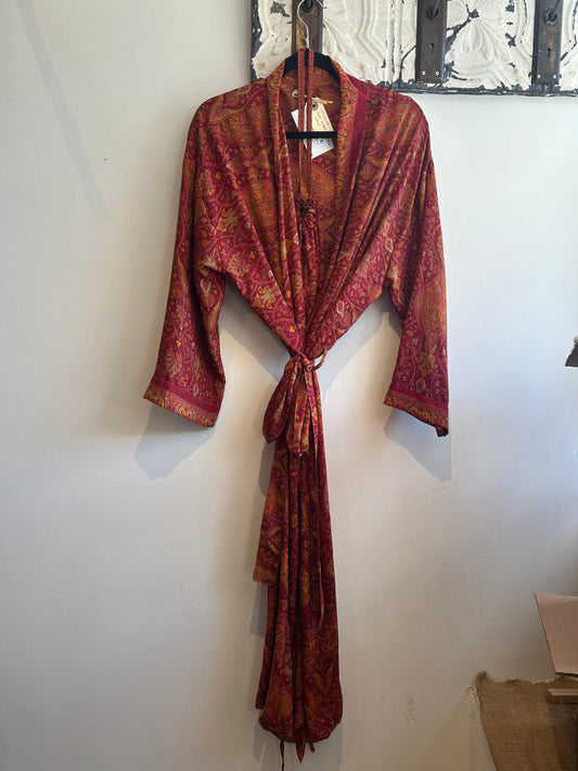 Upcycled Sari Robe - Long #C20