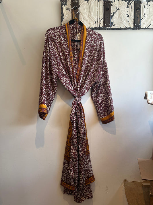 Upcycled Sari Robe - Long #C23