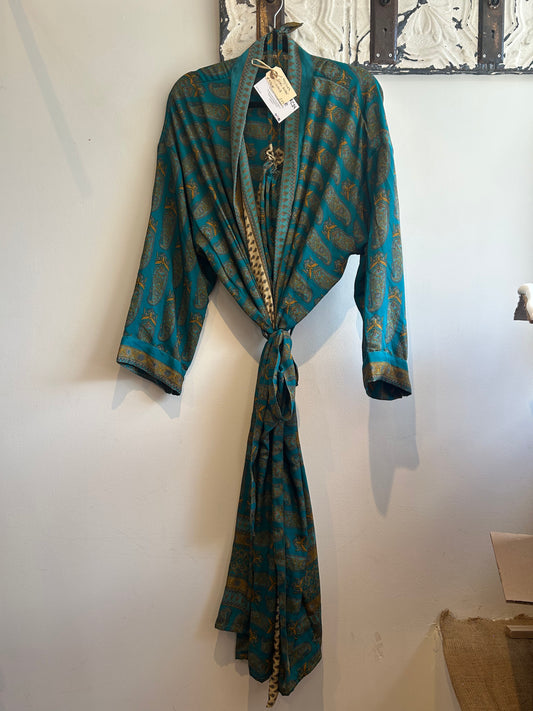 Upcycled Sari Robe - Long #C24