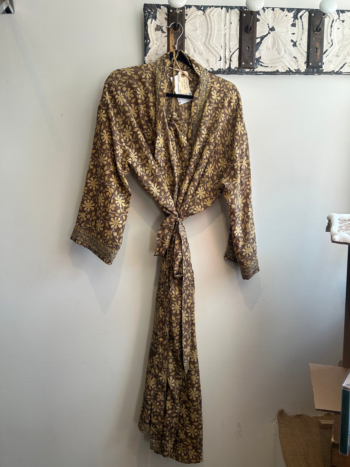 Upcycled Sari Robe - Long #C26