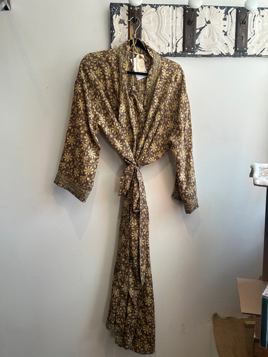 Upcycled Sari Robe - Long #C26