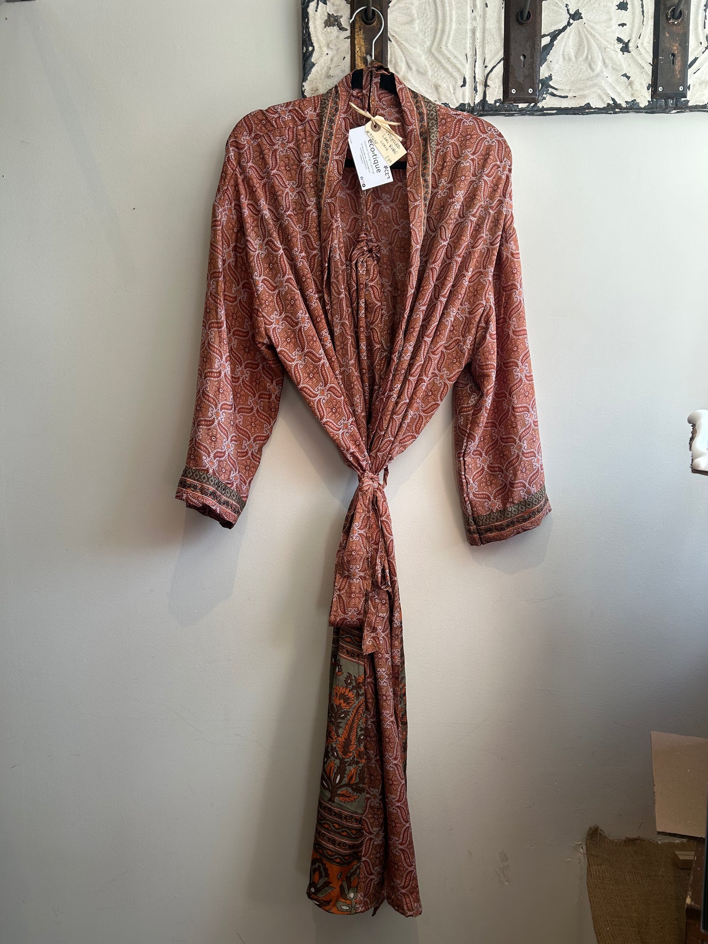 Upcycled Sari Robe - Long #C27