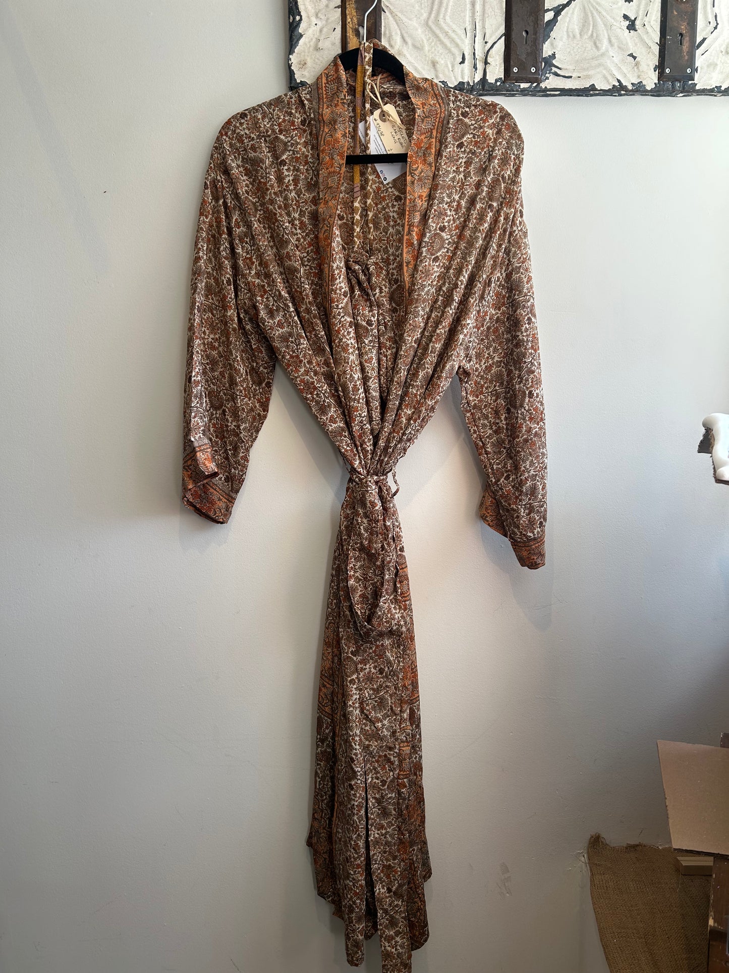 Upcycled Sari Robe - Long #C29